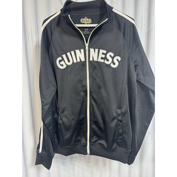Guinness Zip Up Satin Track Jacket Men’s Large